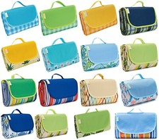 LARGE WATERPROOF FOLDING TRAVEL OUTDOOR PICNIC CAMPING BEACH BBQ RUG MAT BLANKET