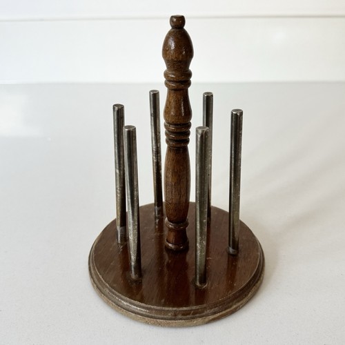 Vintage wooden thread holder - vintage,