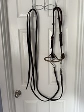One Ear Western Headstall with Hackamore and Reins