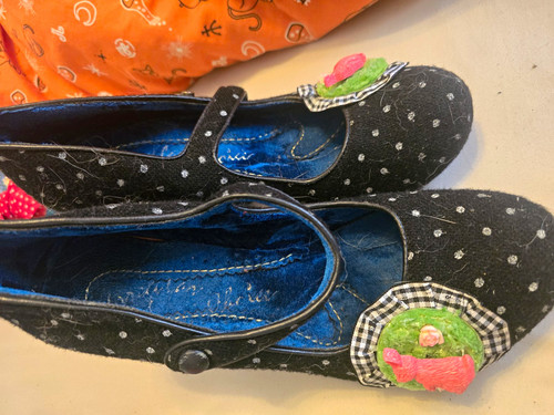 Irregular choice black polka - irregular,
