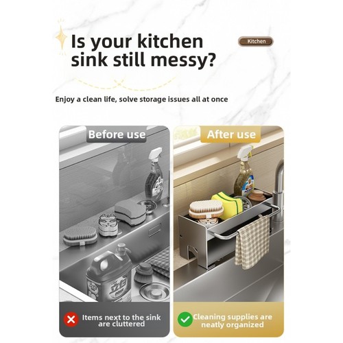 Compact sink sponge holder