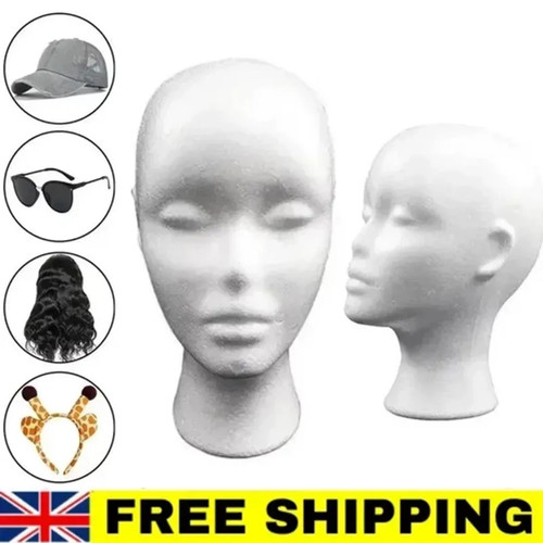 Polystyrene foam head dummy - head,