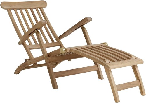 Teak steamer chair foldable - teak,