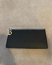 Excellent Condition Paco Rabanne Black Cutch Bag With Silver Chain Detail