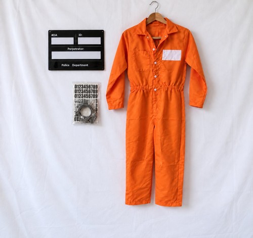 Kids prisoner costume - kids, orange