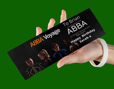 ABBA VOYAGE  Personalised Concert Gift Ticket Christmas Birthday ECT