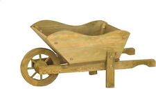 Woodland Wooden Wheelbarrow Planter Garden Ornament 70cm