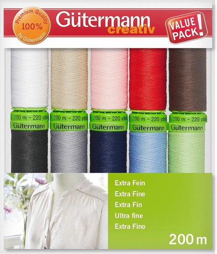 Gutermann extra fine thread - extra,