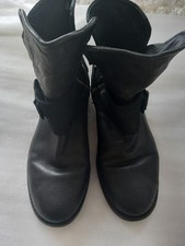 UGG Black Leather ankle boots