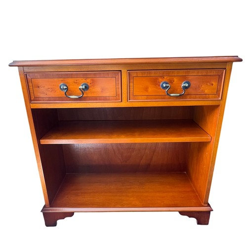 Small yew bookcase with two - small,