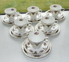 Crown Trent Staffordshire Bone China Balmoral 18 PC Cups Saucers Plates 
