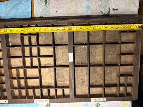 Antique wooden printers drawer - antique,