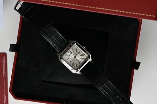 Cartier santos silver men - cartier,