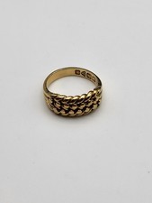 18ct Gold 2 Row Men's Pinky