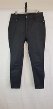 Karen Millen Jeans Black Wax Cotton Size 14  