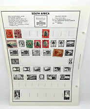 SOUTH AFRICA Stamp Collection hinged on page used / hinged 8 Stamps
