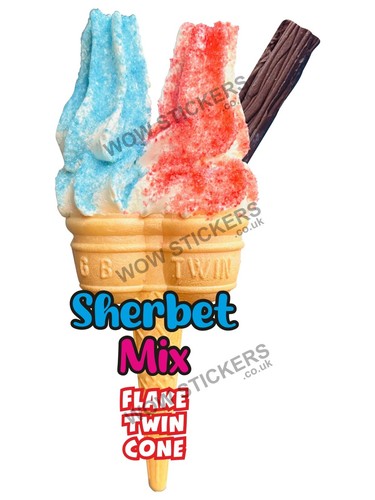 Ice cream van sticker sherbet - ice,