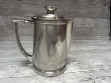 Vintage Hilton Hotel Silverplate Tea Pot NAKAZATO 18oz Made In Japan