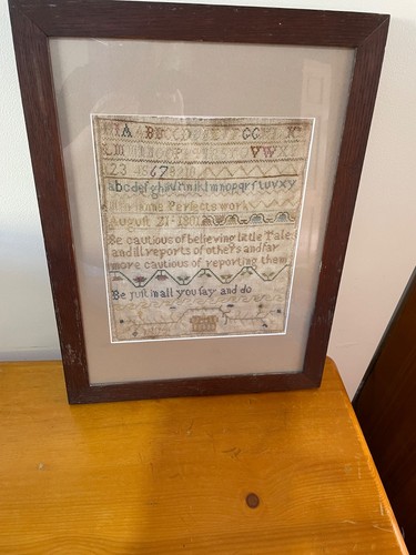Antique samplers 1801 - , marianne