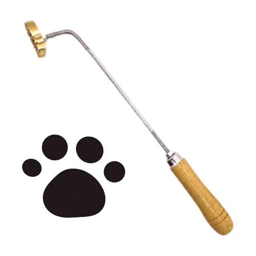 Branding iron for cake wooden - iron,