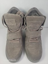 Ash Limited Bowie Hi Top Wedge Sneakers Womens EU 37 Suede Leather Shoes