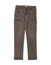 NAPAPIJRI Mens Straight Cargo Trousers W32 L32 Grey Cotton DW26