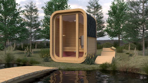 Mini square sauna - square, pinewood