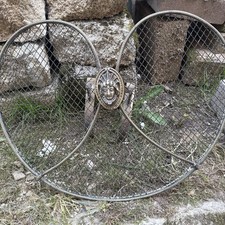 Antique Vintage Brass Heart Ornate Fire Guard, 20" x 15" x 4.5", Ornate Centre