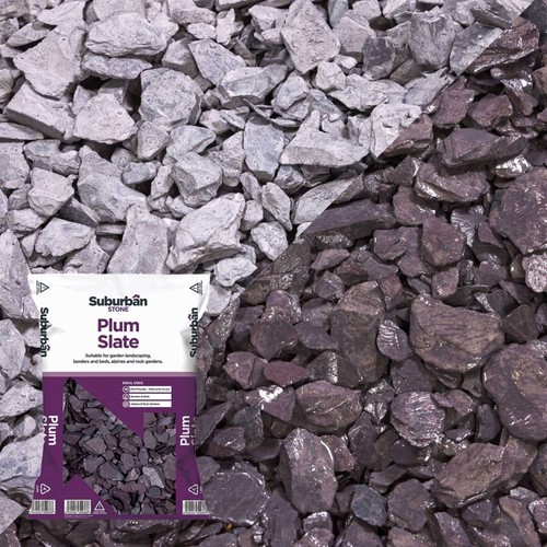 40mm plum slate chippings - 40mm,