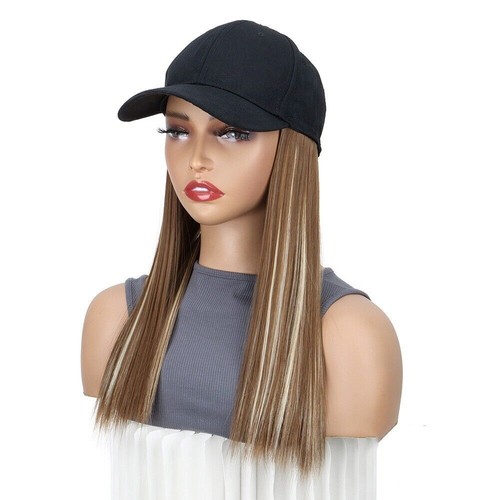 Women long straight wig - long,