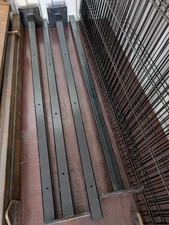 4x 1.7m Black Mesh Fence