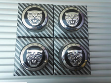 4x Wheel Center Cap 58mm Hub Caps XJ XJR XK XF X S Type Growler Black Fit Jaguar