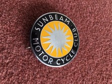 VINTAGE CAR BADGE.( Sunbeam Motor Cycle Club ,LARGE Lapel Badge ? )