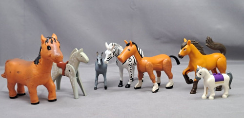 Lot toy horses plastic - toy,