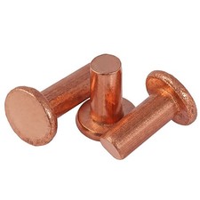 Copper Rivets Flat Head Rivet Solid M2 M2.5 M3 M4 M5 M6 M8 Percussion Threadless