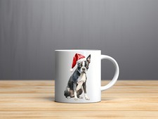 BOSTON TERRIER CHRISTMAS DESIGN  11 oz coffee mug