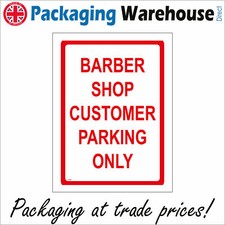 VE092 BARBER SHOP CUSTOMER PARKING ONLY SIGN HAIR SALON CUT DRESSER PARLOUR