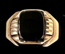 Antique 10k gold men onyx - gold,
