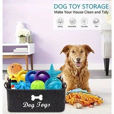 Dog Toy Box Storage Basket