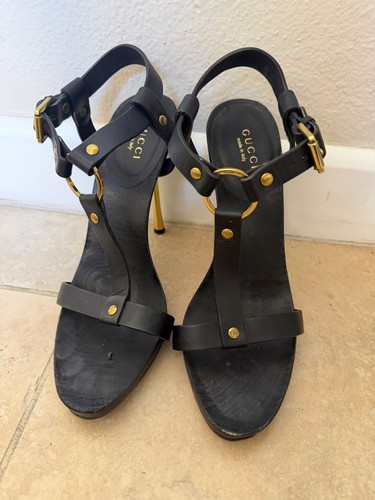 Gucci black leather - black,