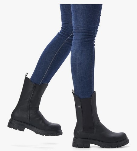 Rieker black ankle biker boots - ankle,