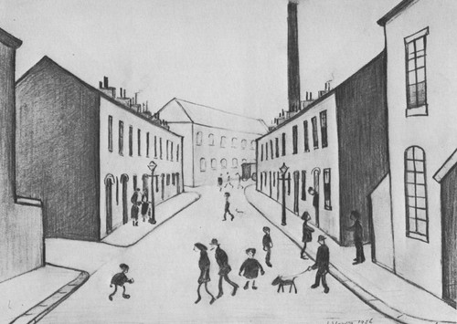 Lowry pencil drawing salford - lowry,