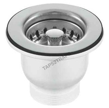 60mm Chrome Belfast Sink Mini Basket Strainer Waste Kit With 85mm Flange