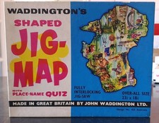 VINTAGE WADDINGTONS JIG-MAP AUSTRALIA No.425 w. place names quiz