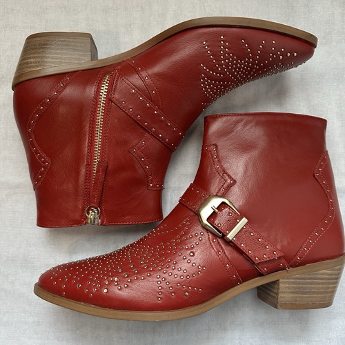 New zara 129 red leather - $129, gold