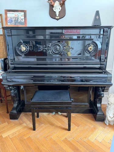 Bechstein upright piano black - upright,