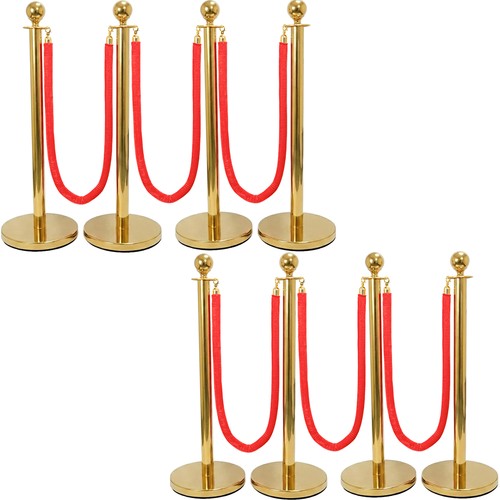 Gold queue barrier post stands - post,