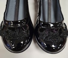 Lelli Kelly Girls Party Shoe Black Patent Size Uk 10.5/eu29 glitter stars front
