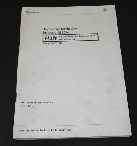 Workshop manual sharan i - sharan,