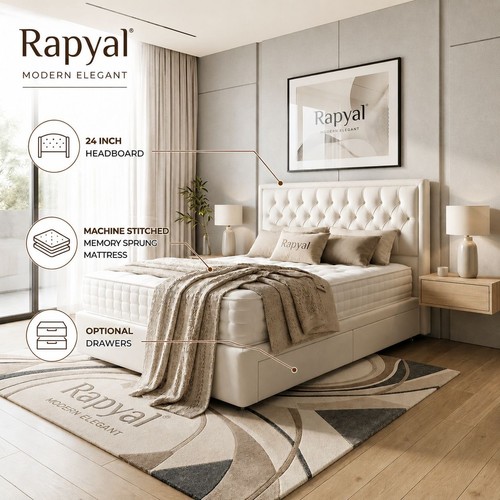 Plush divan bed set - bed,